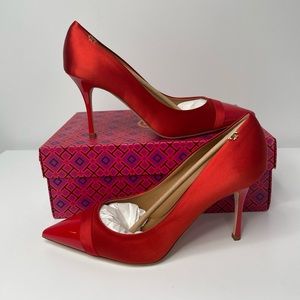 Tory Burch High Heels 85MM Penelope Cap Toe Pump Dust Bag And Box Woman 10.5.